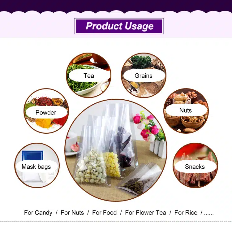 Mylar Foil Open Top Heat Seal 3 Side Seal Pouch