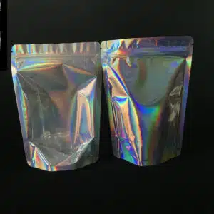 Holographic Laser Stand Up Zip Pouch Bag