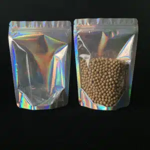 Holographic Laser Stand Up Zip Pouch Bag