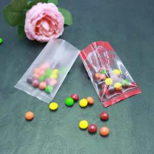Bolsas de embalaje de dulces de galletas transparentes planas de polietileno