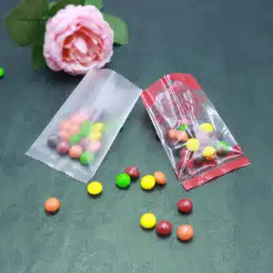 Bolsas de embalaje de dulces de galletas transparentes planas de polietileno