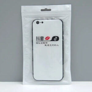 Cell Phone Clear White Zip Lock Bags With Hang Hole