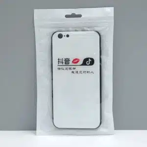 Cell Phone Clear White Zip Lock Bags With Hang Hole