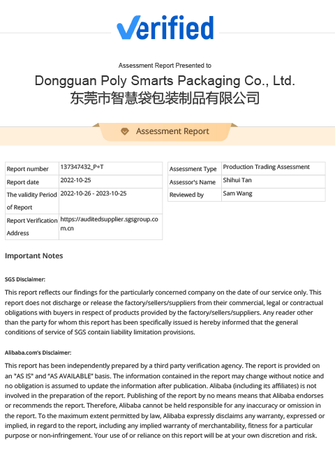 Polysmarts SGS Verified Reports