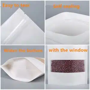 Polysmarts white kraft paper bags