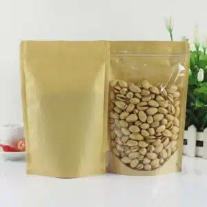 bolsas de papel kraft con ventanas completas
