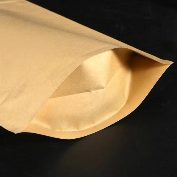 stand up kraft paper bags with aluminum foil inside