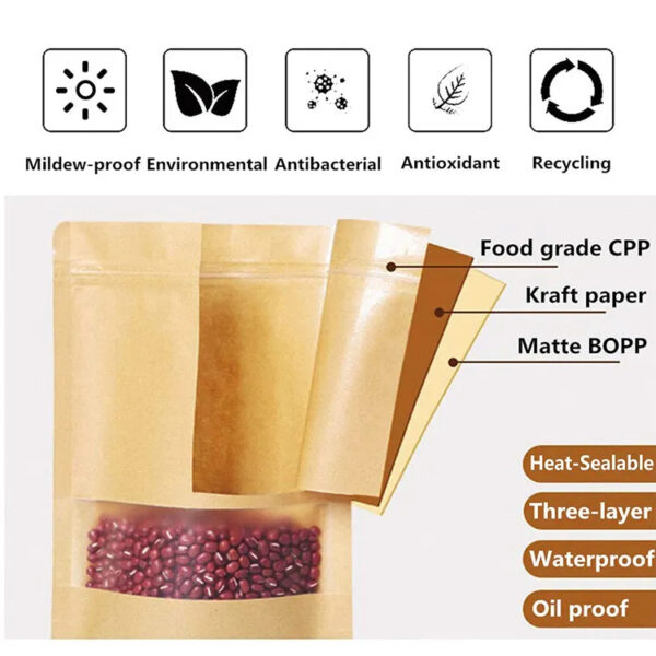 Brown Kraft Stand up Pouch