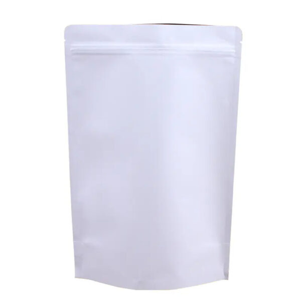 Bolsas de papel Kraft blanco al por mayor con papel de aluminio en el interior
