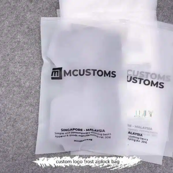 Frosted Zipper Bags for Clothes