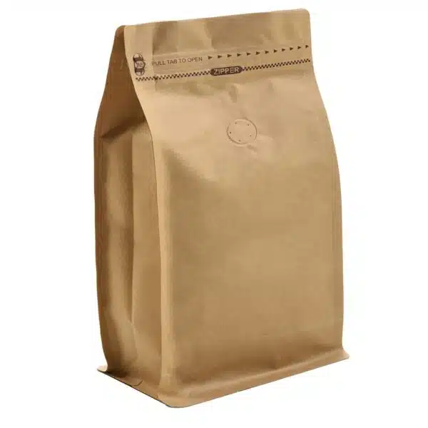 Custom Kraft Paper Coffee Bags With Valve