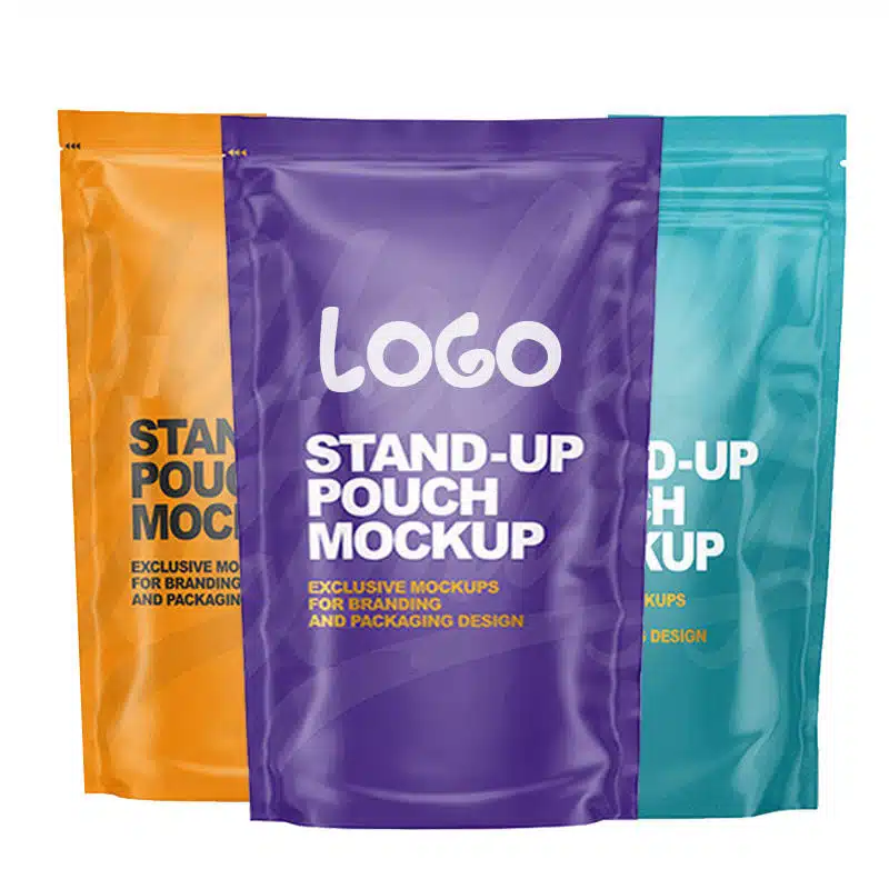 Matted stand up mylar bags