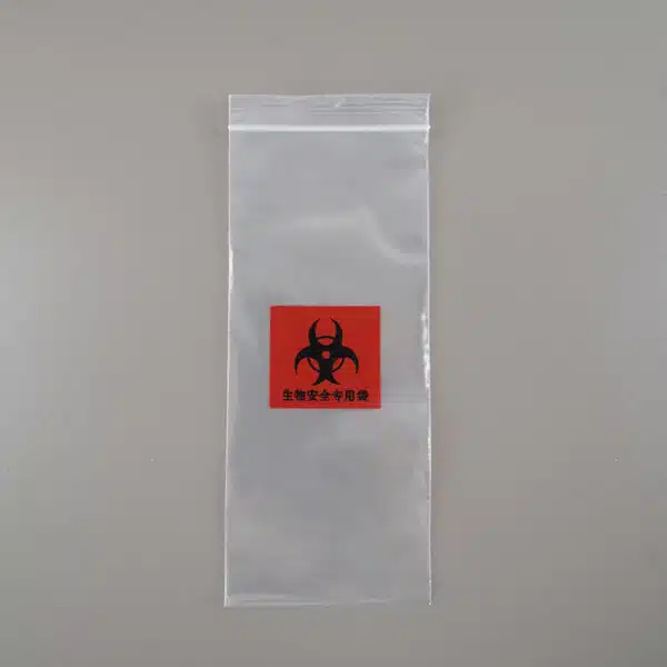 Saco de transporte de amostra transparente personalizado com Ziplock