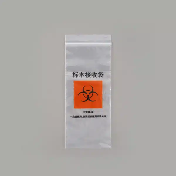 Saco de transporte de amostra transparente personalizado com Ziplock