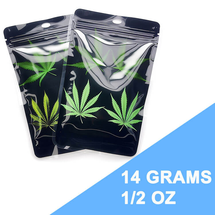 Sacos de embalagem de cannabis de 1/2 onças