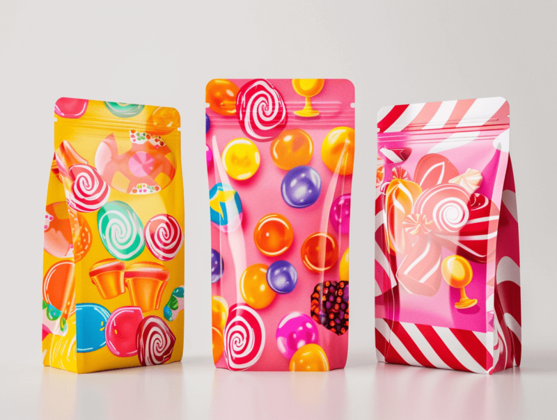 stand up pouch for candy packaging