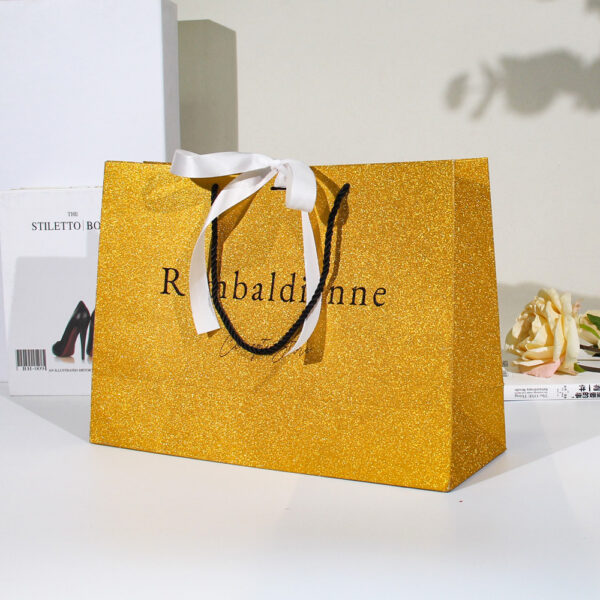 Custom Luxury Glitter Paper Bag Packaging