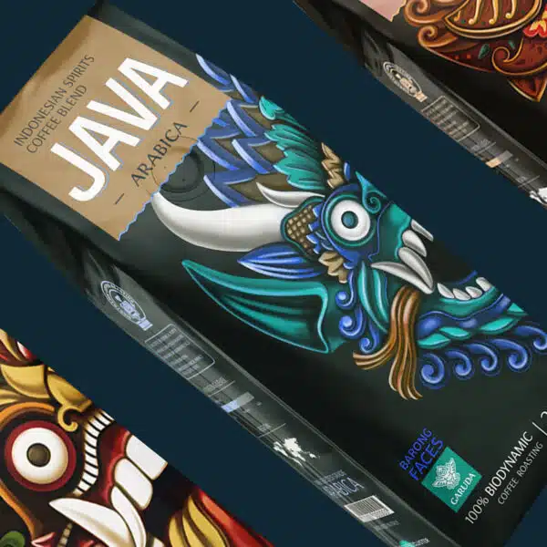 Saco de grãos de café com válvula