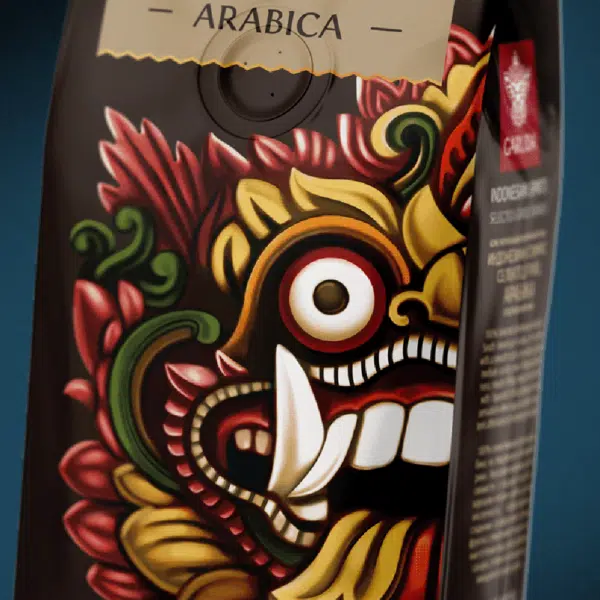 Saco de grãos de café com válvula