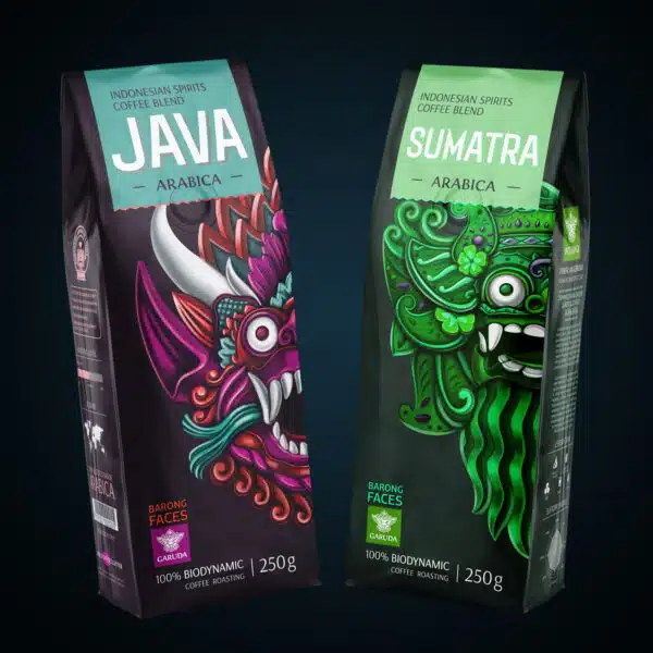 Saco de grãos de café com válvula