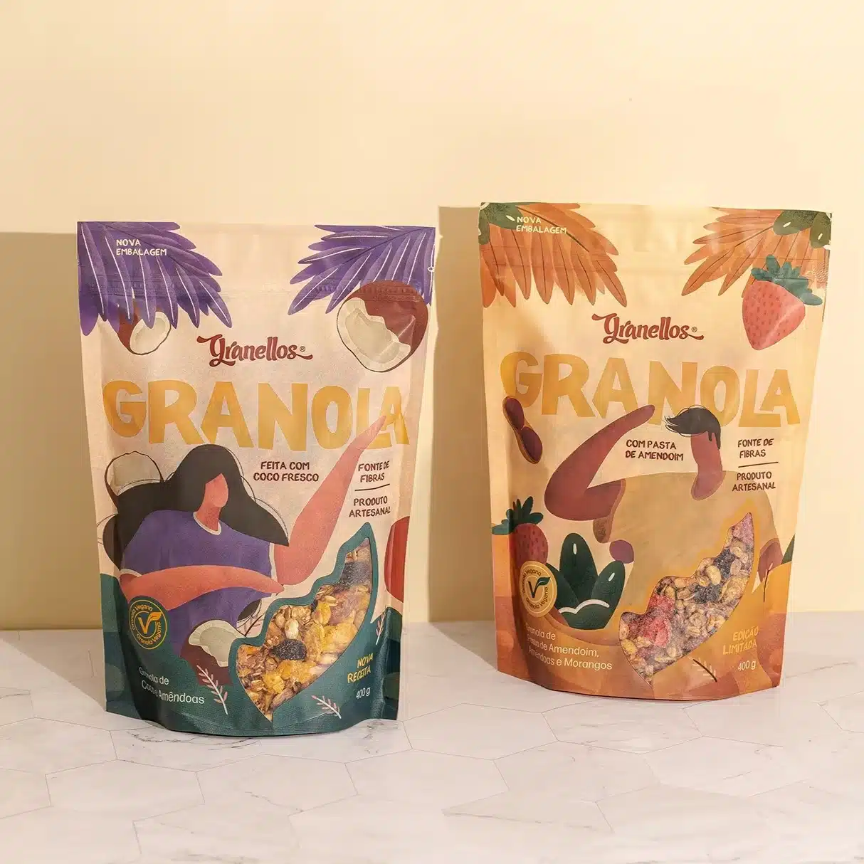 kraft paper bags for CEREAL PACKAGING