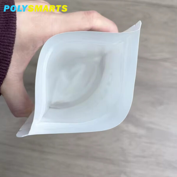 clear and white mylar bags