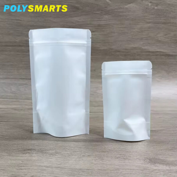 clear and white mylar bags