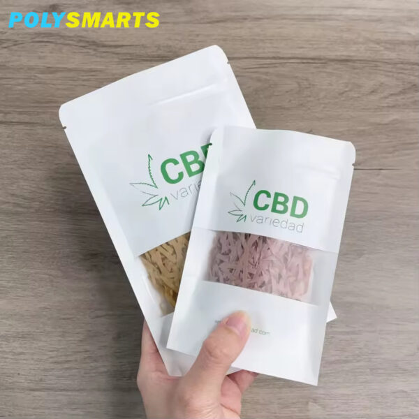 clear and white mylar bags